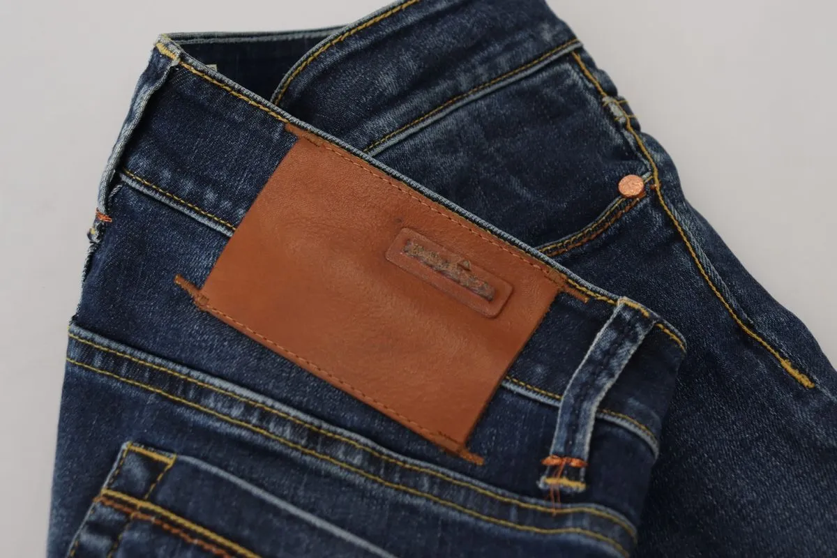 Acht  Jean Skinny Femme à Taille Basse en Coton Décontracté