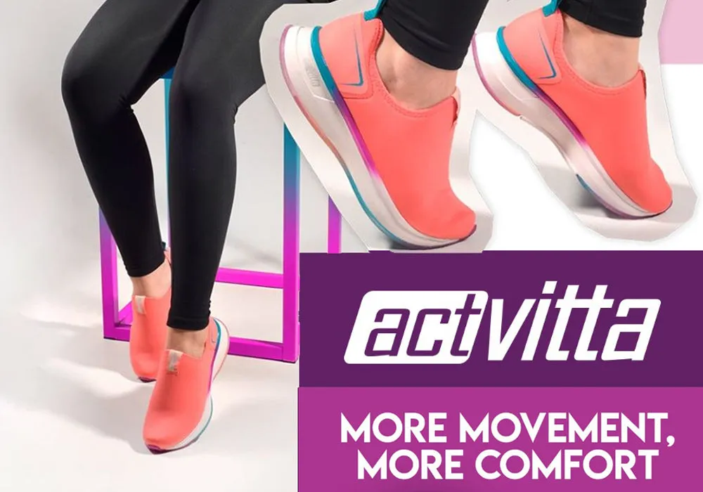 Actvitta Emmence Chaussures Actives Confortables pour Femmes avec Coussinet Fabriquées au Brésil Chaussures Actvitta