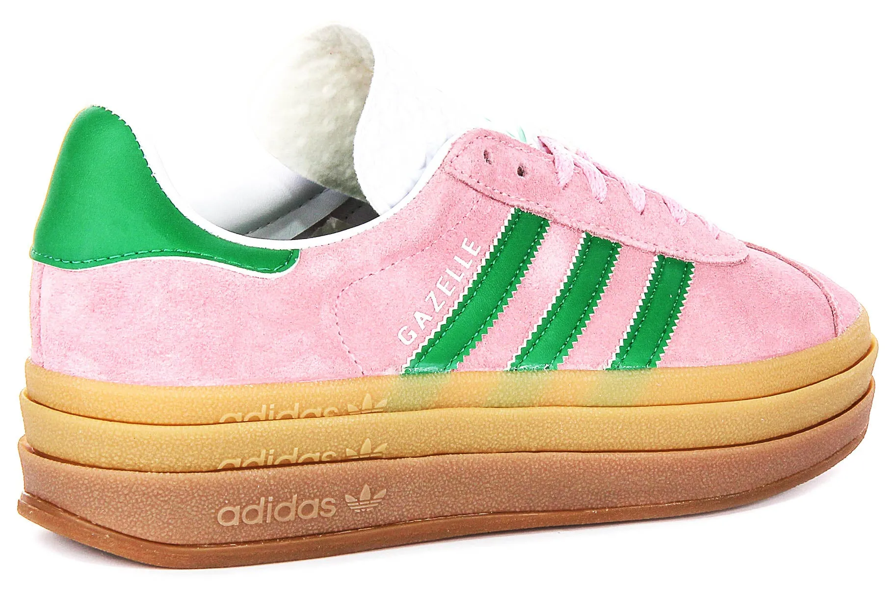 Adidas Gazelle Bold W en rose et blanc pour chaussures femmes Adidas