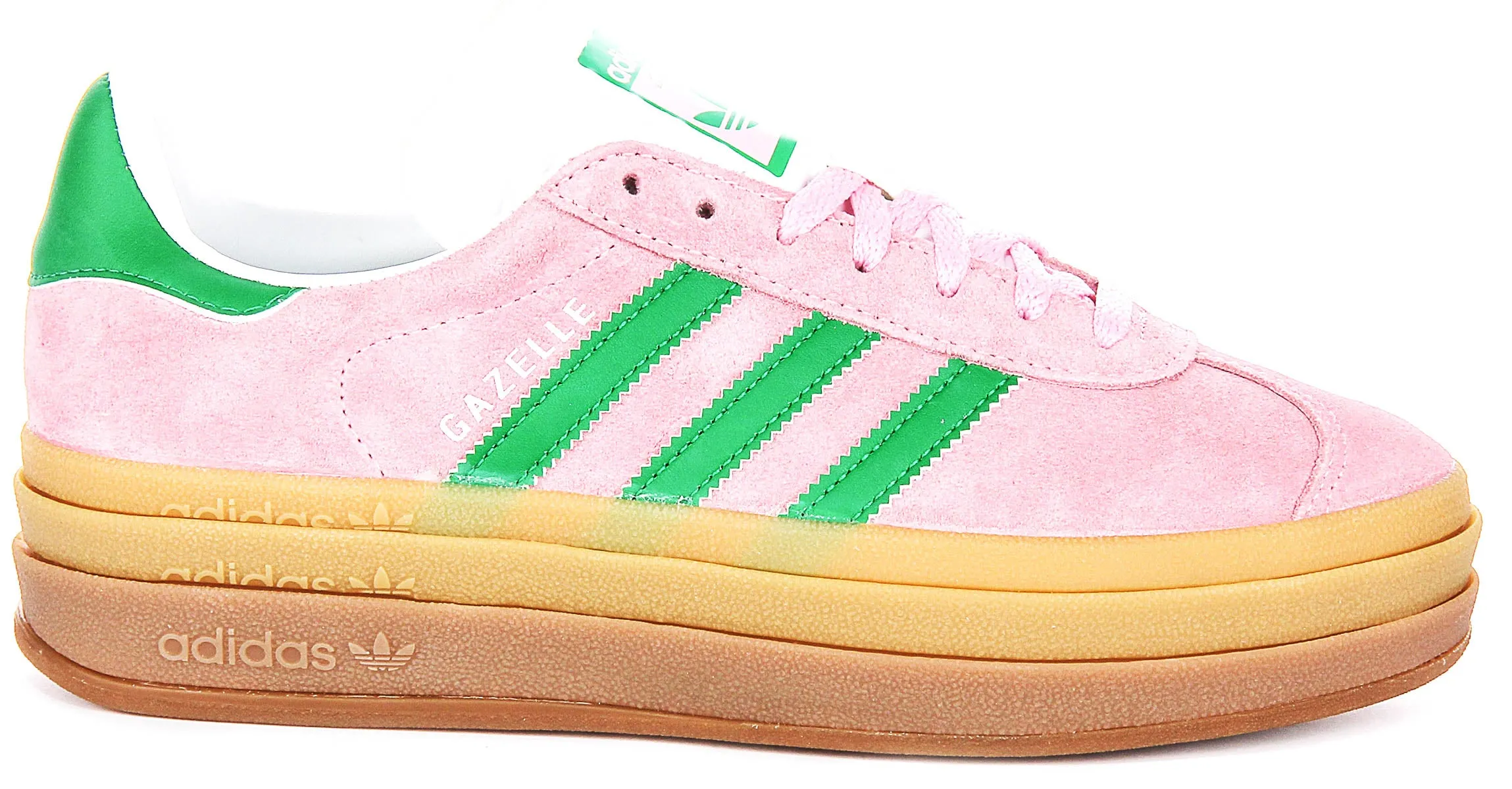 Adidas Gazelle Bold W en rose et blanc pour chaussures femmes Adidas