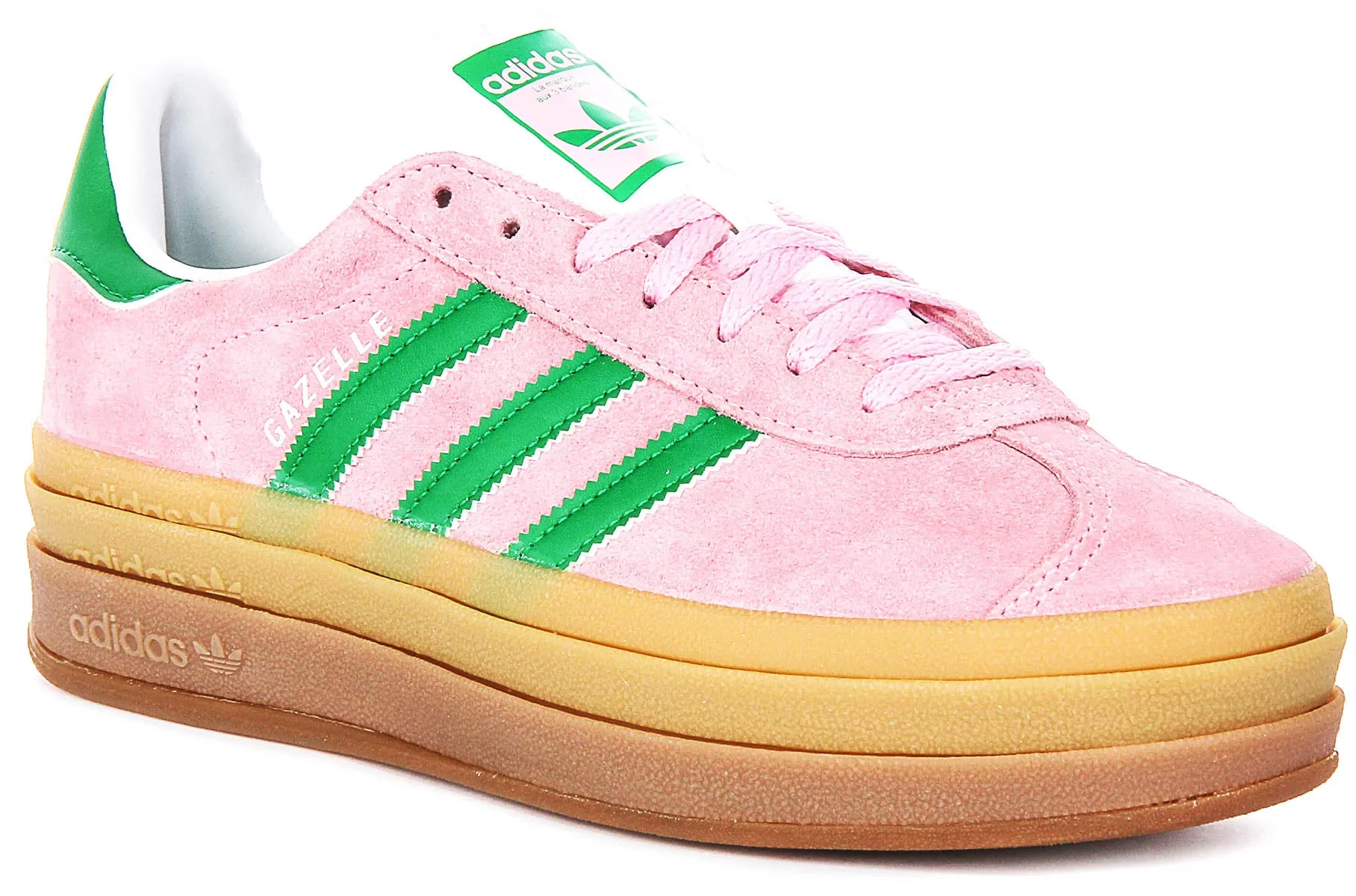 Adidas Gazelle Bold W en rose et blanc pour chaussures femmes Adidas