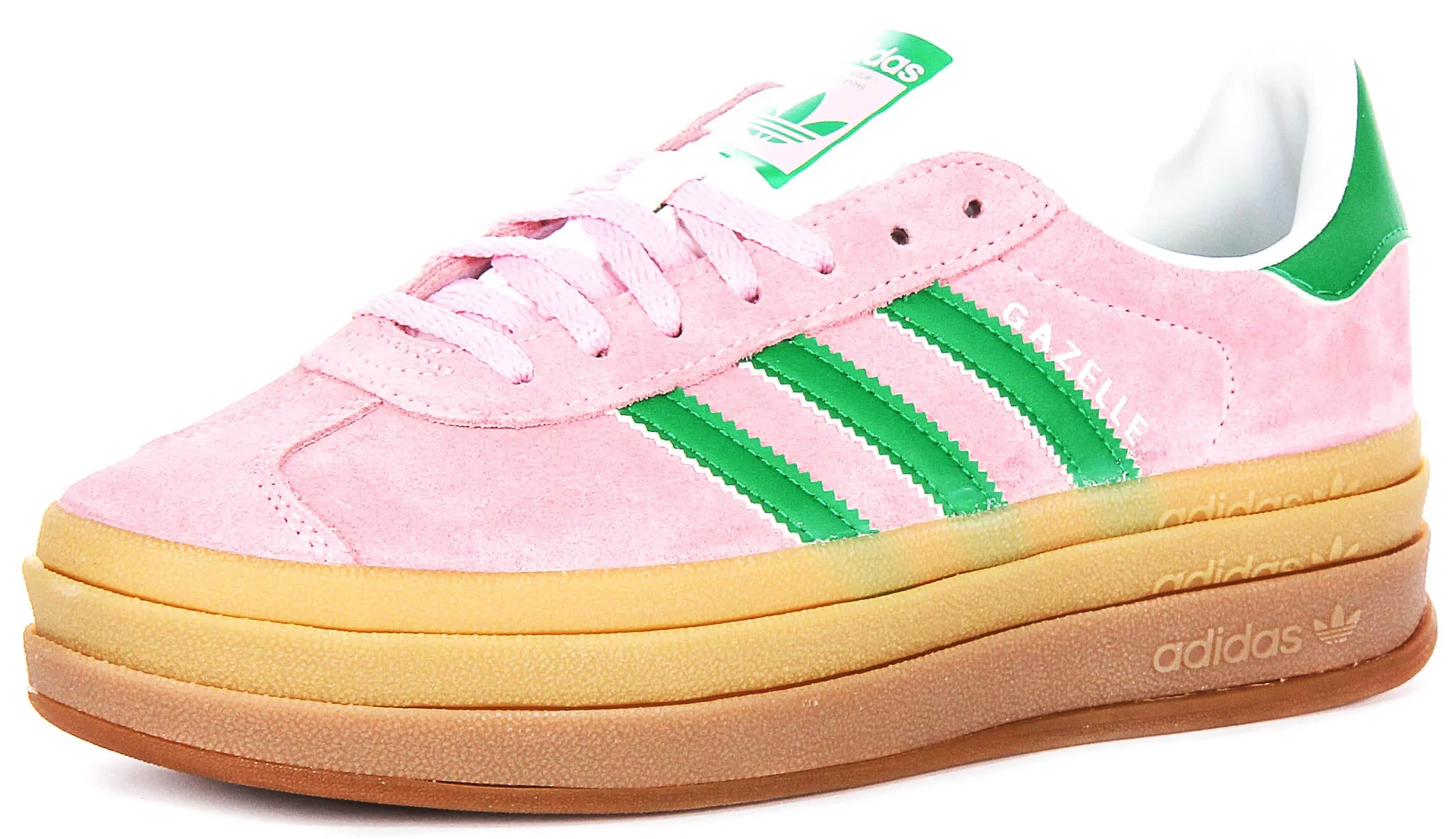 Adidas Gazelle Bold W en rose et blanc pour chaussures femmes Adidas