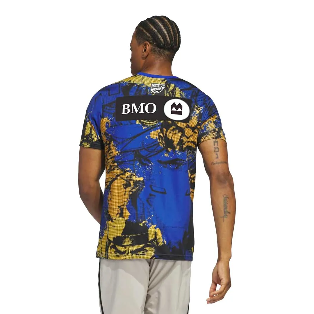 adidas - Maillot de pré-match CF Montreal MLS Œuvre contre le cancer infantile x Marvel (IN3596) pour homme