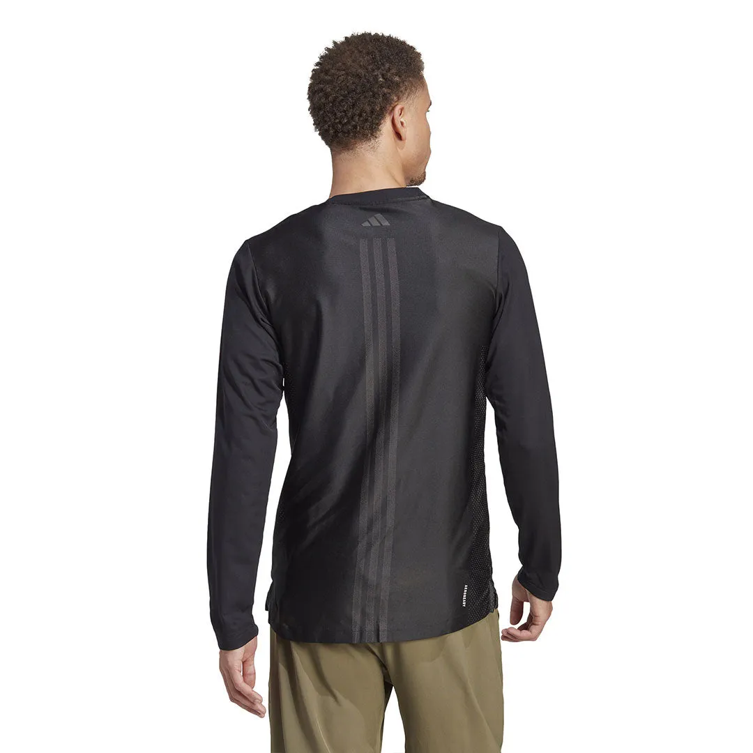 adidas - T-shirt d'entraînement à manches longues HIIT Vis-Tech pour homme (HZ3071)