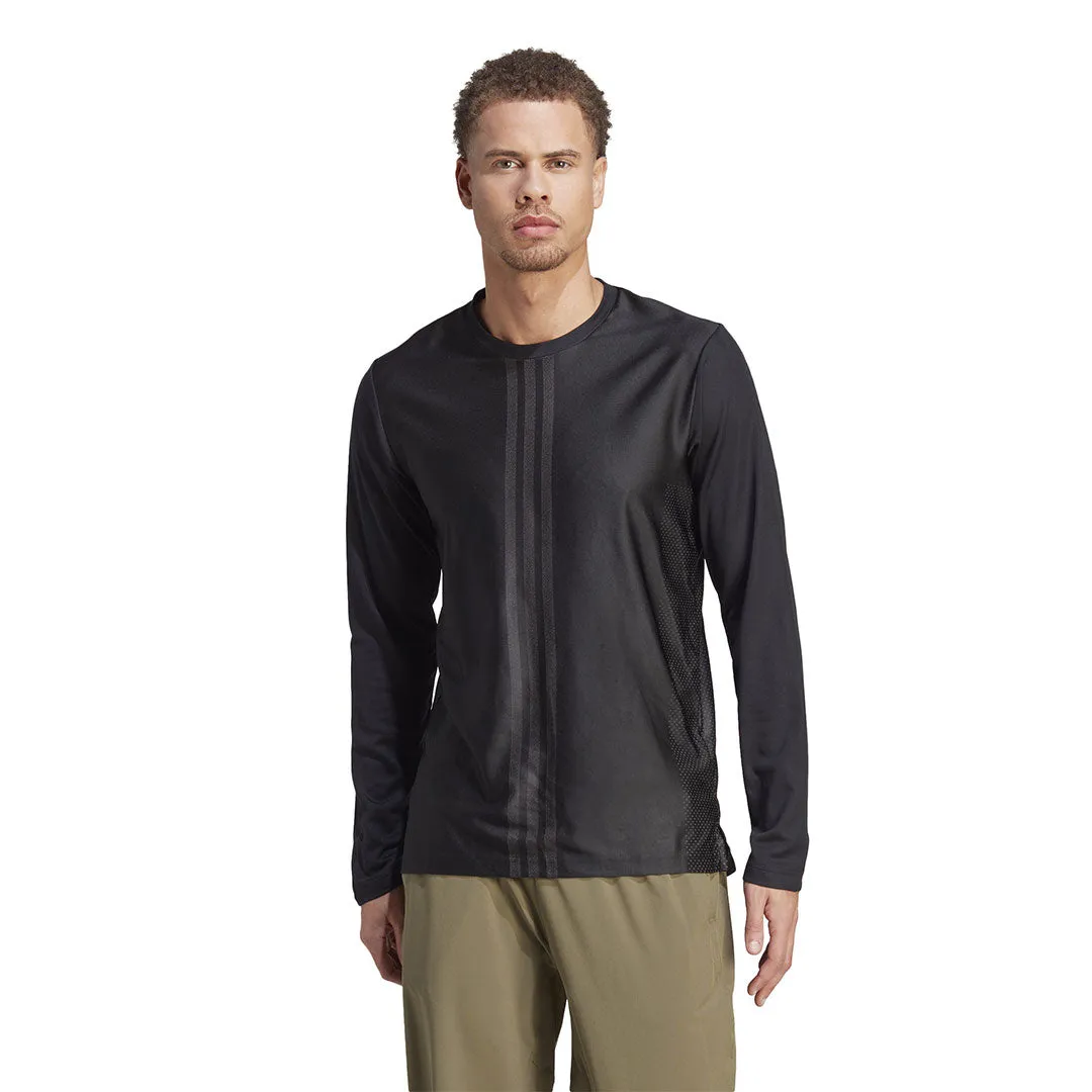 adidas - T-shirt d'entraînement à manches longues HIIT Vis-Tech pour homme (HZ3071)