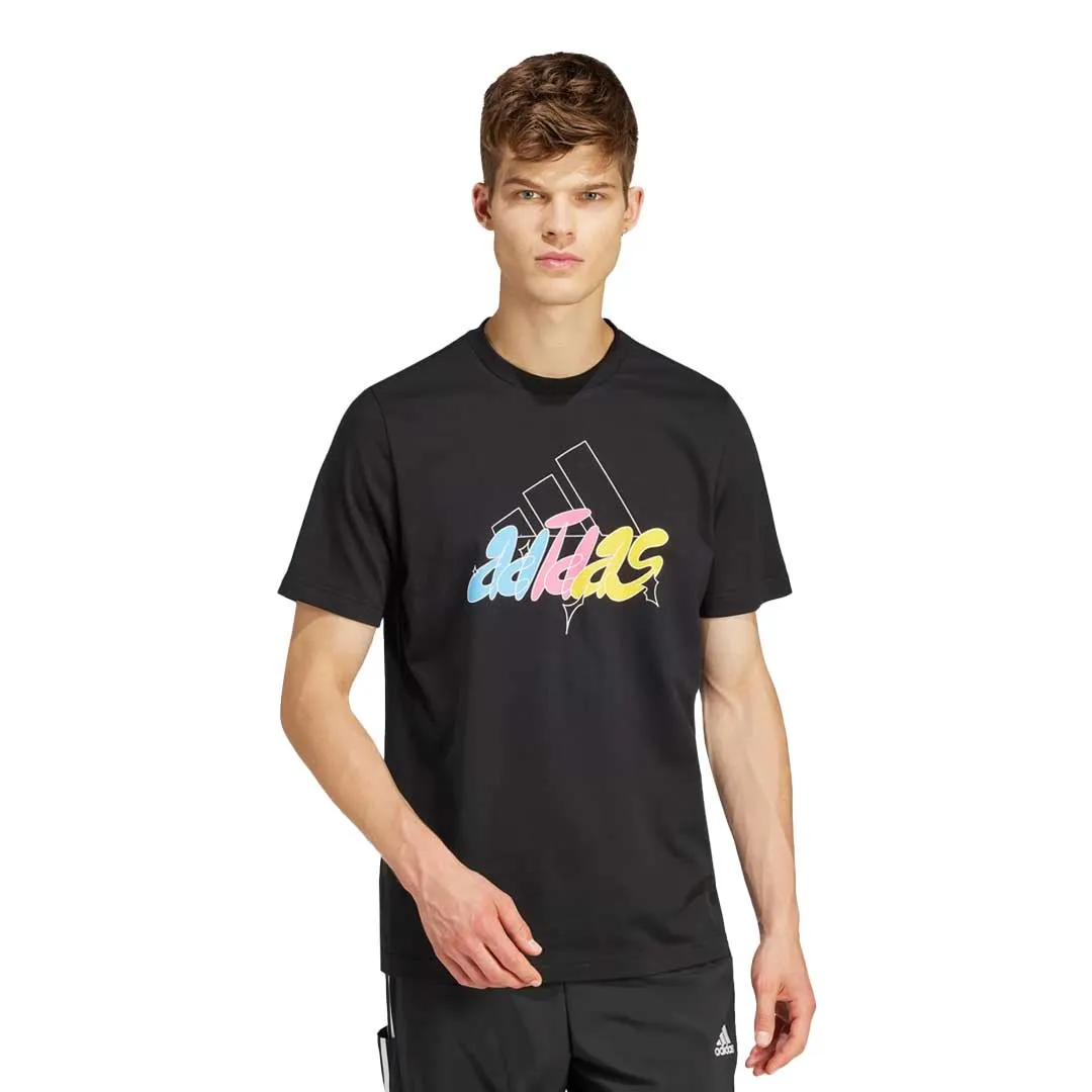 adidas - T-shirt graphique à badge illustré pour hommes (IS2864)