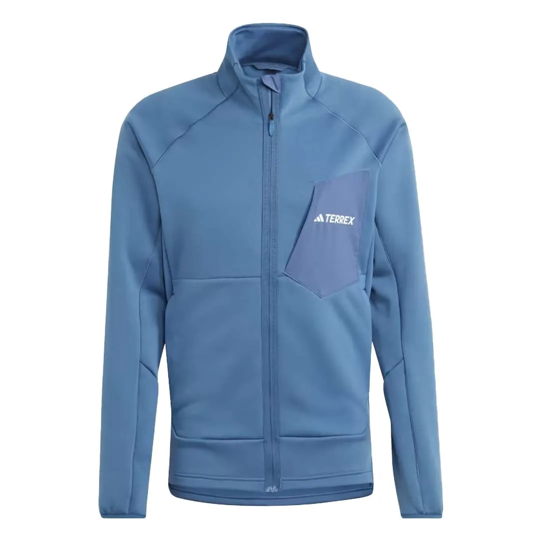 adidas - Veste à capuche en polaire moyenne pour hommes à fermeture éclair complète (IB1838)