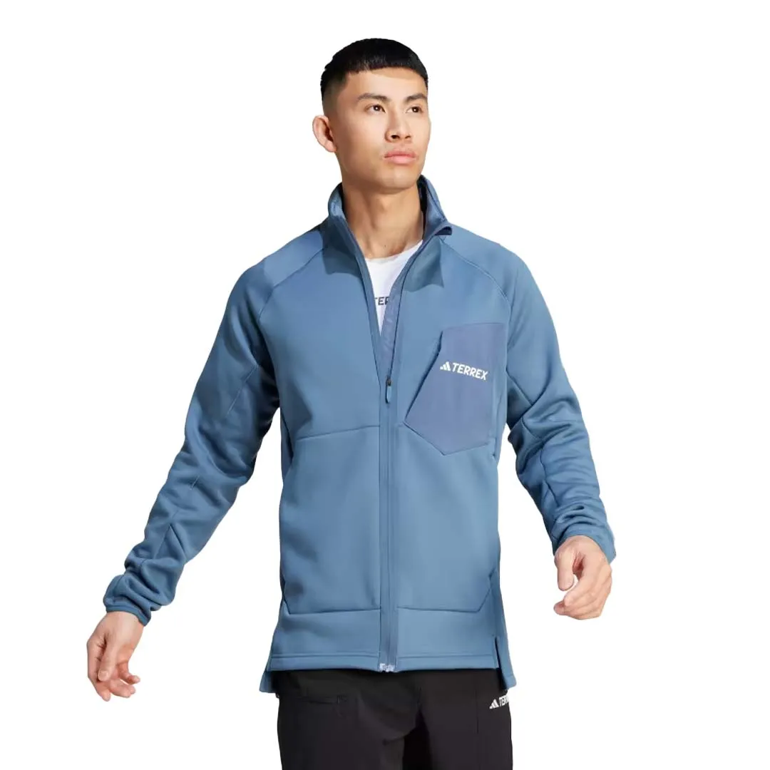 adidas - Veste à capuche en polaire moyenne pour hommes à fermeture éclair complète (IB1838)