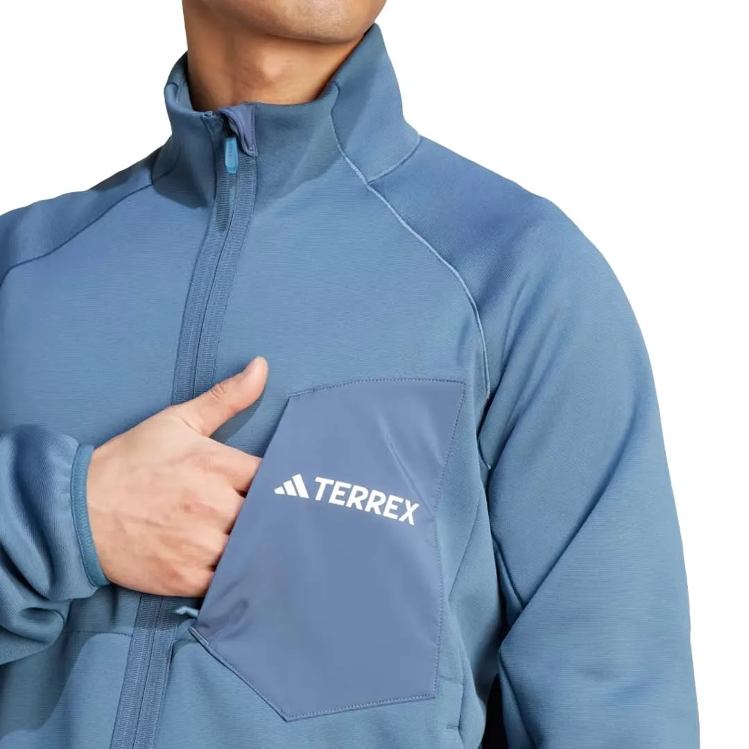 adidas - Veste à capuche en polaire moyenne pour hommes à fermeture éclair complète (IB1838)
