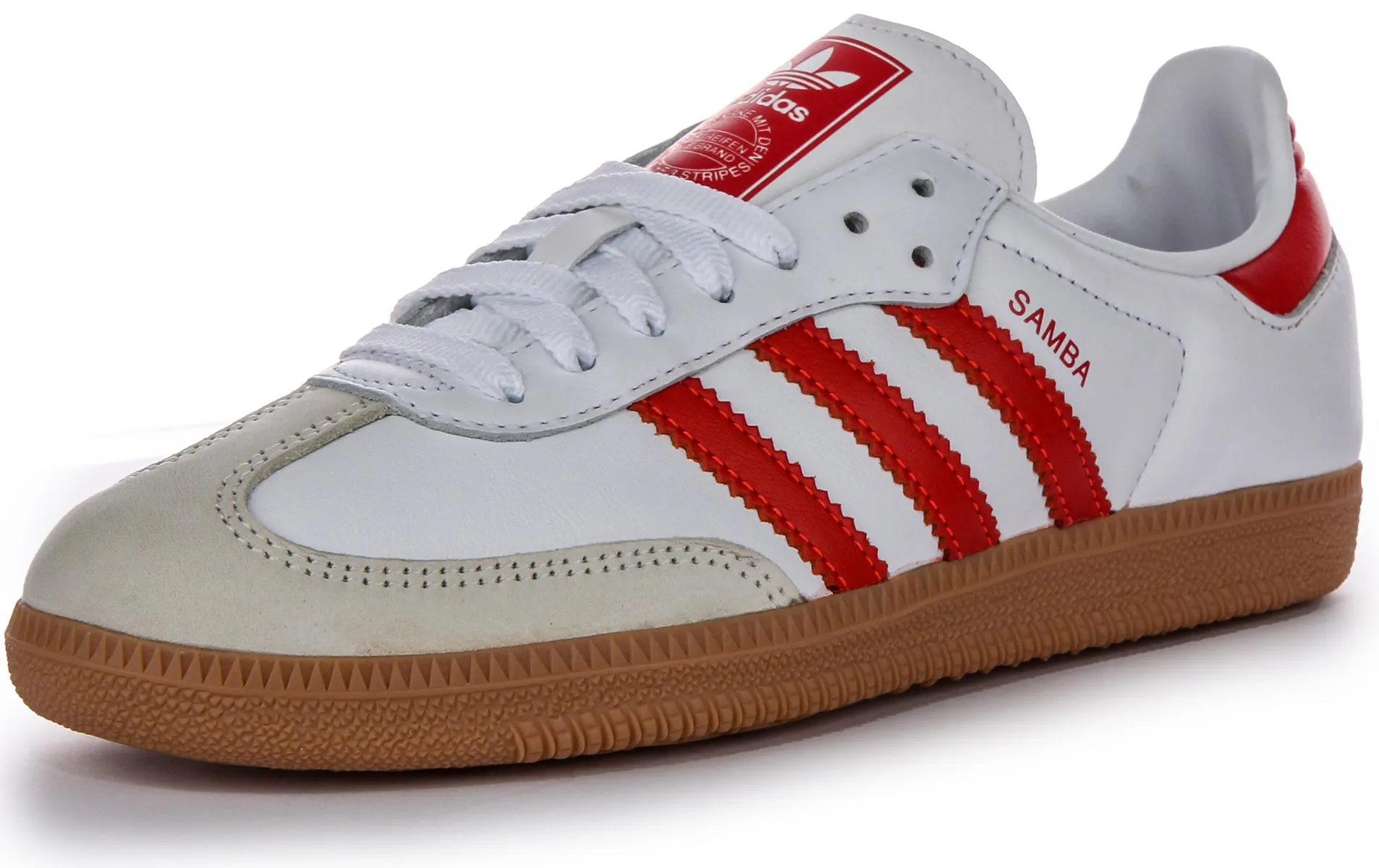 Adidas Samba OG en blanc et rouge pour femmes Chaussures Adidas