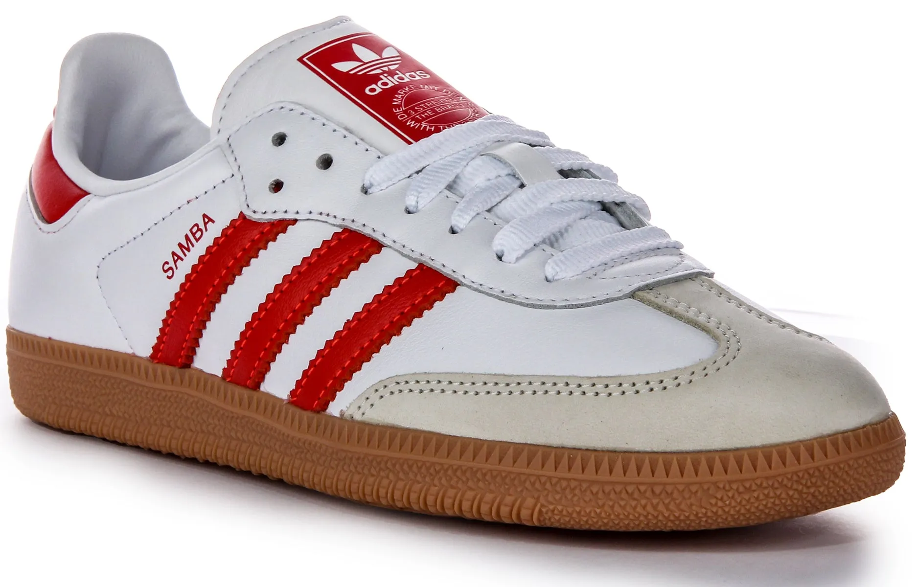 Adidas Samba OG en blanc et rouge pour femmes Chaussures Adidas