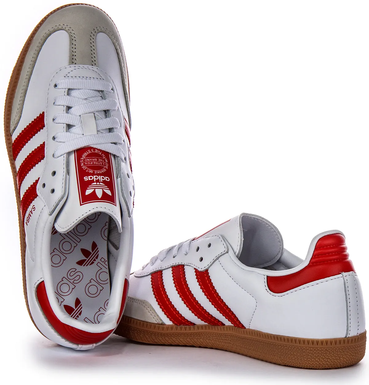 Adidas Samba OG en blanc et rouge pour femmes Chaussures Adidas