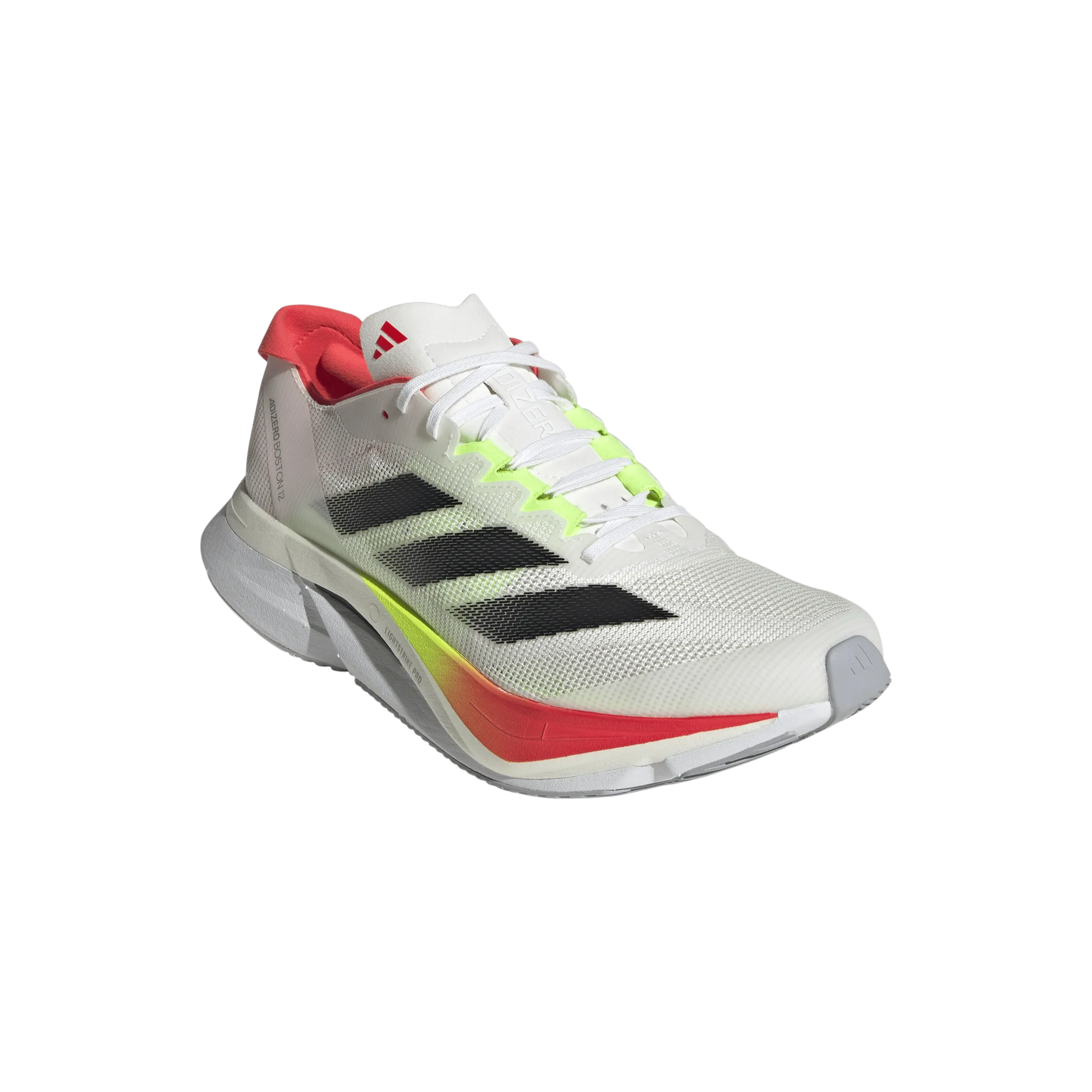 Chaussures de course Adidas Boston 12 pour Femme en FTWR Blanc/Noir de base/Rouge Lucide SS25 Chaussures_Adidas