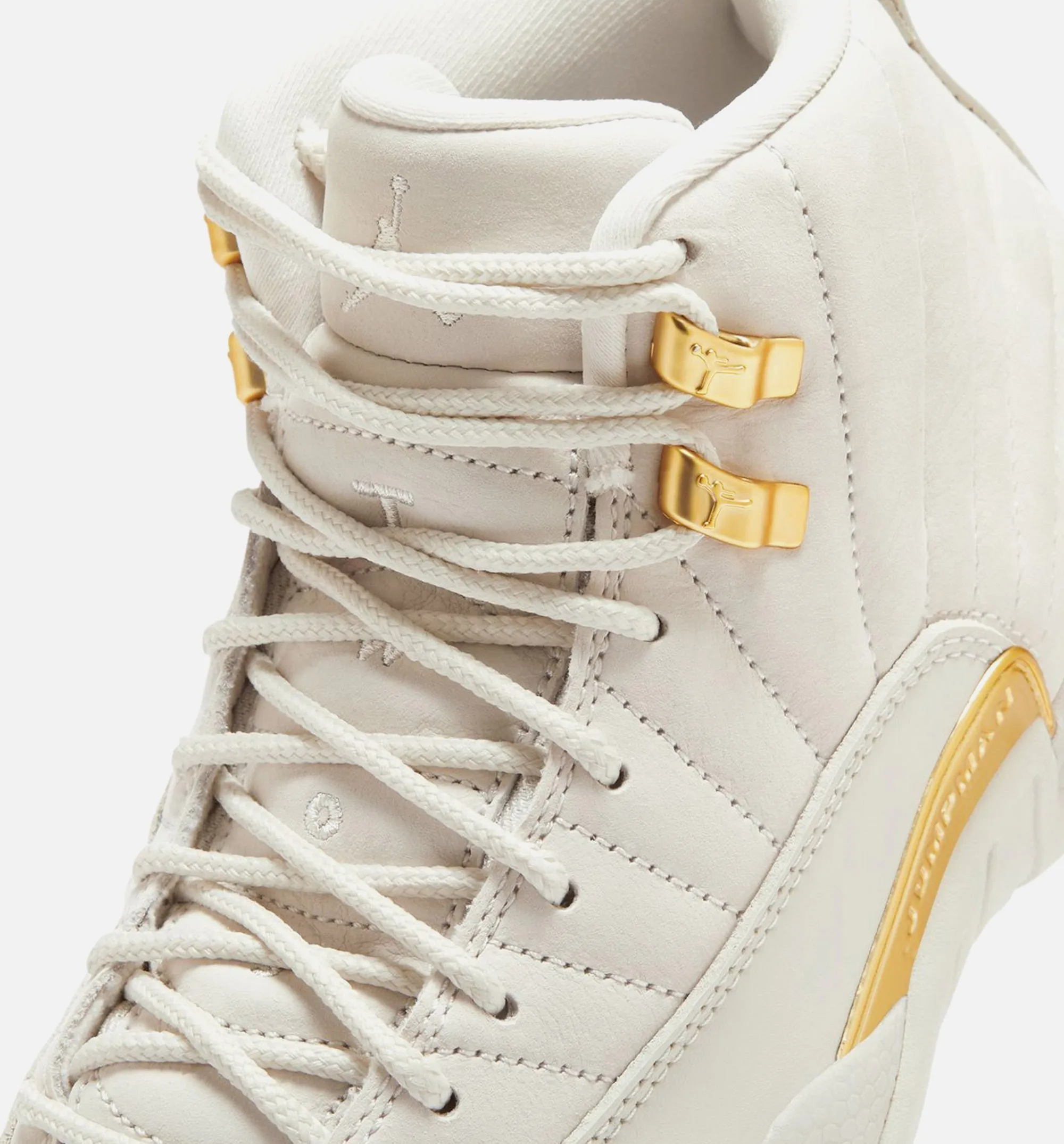 Air Jordan 12 Retro Phantom Chaussure de Style de Vie pour Femmes - Phantom/Or Métallique/Blanc