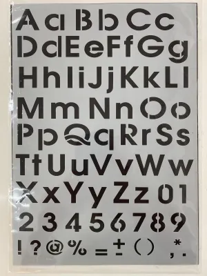 Ensemble de pochoirs alphabet