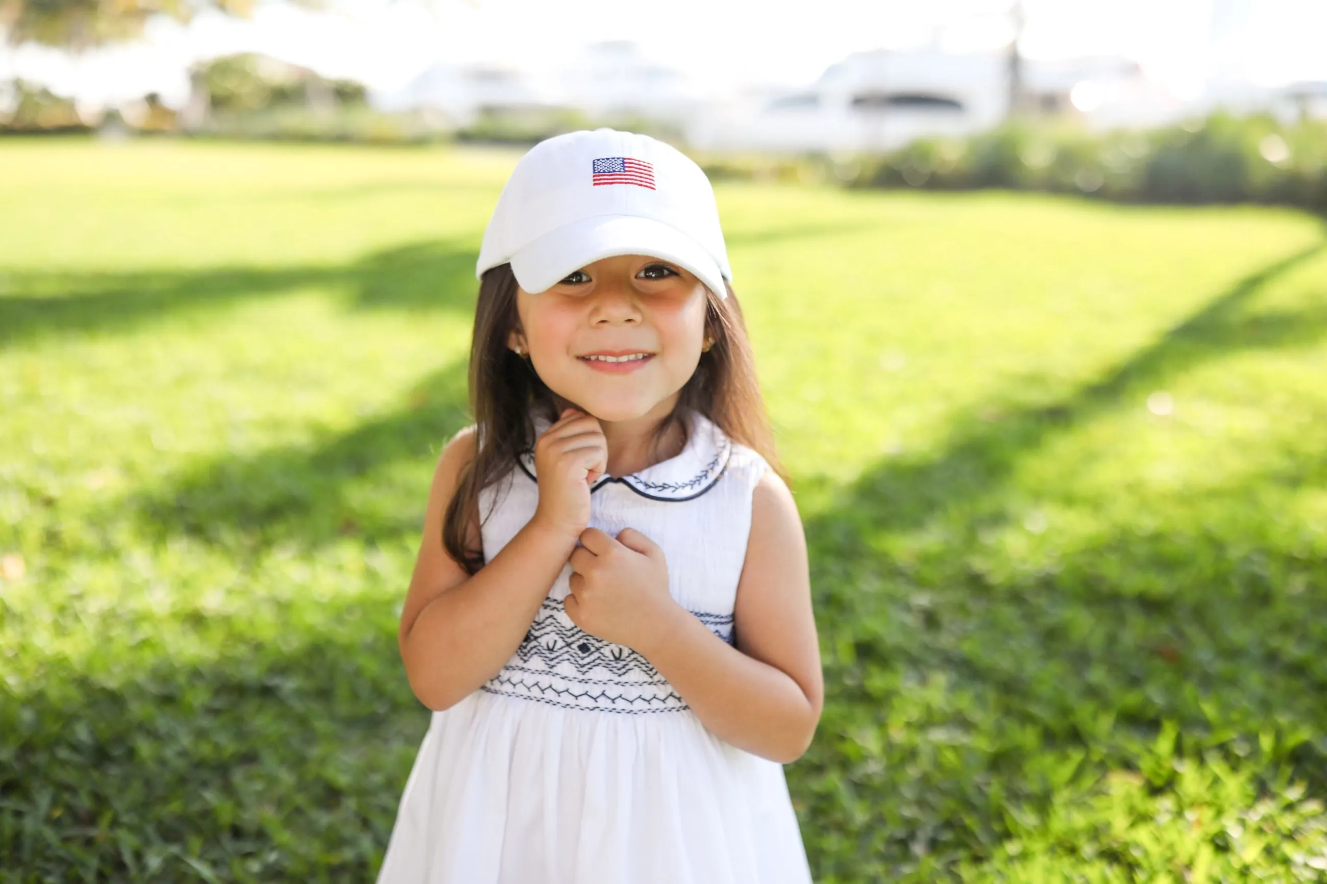Casquette de baseball à nœud drapeau américain (filles)