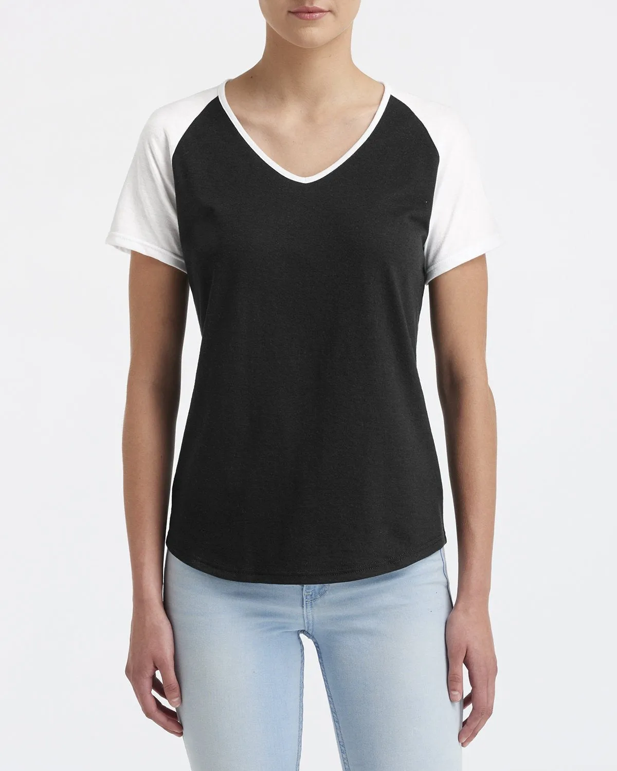 T-shirt à manches raglan pour femmes Anvil 6770VL en tri-matière