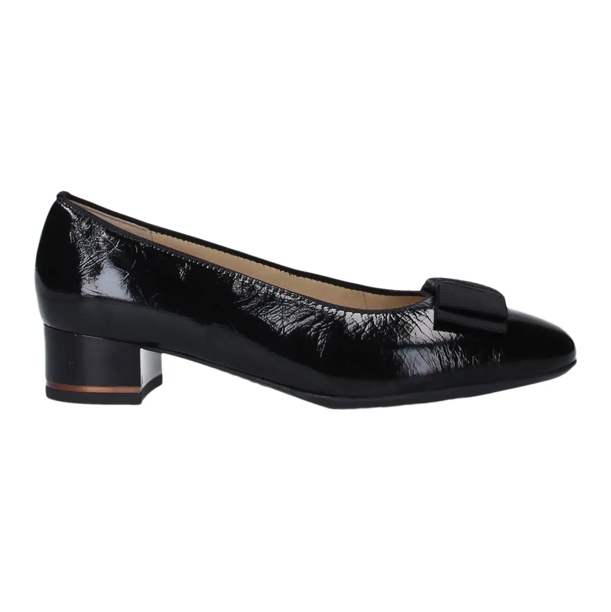Ara Femme Grenat Cuir Verni Noir