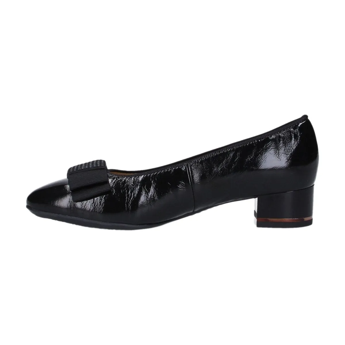 Ara Femme Grenat Cuir Verni Noir