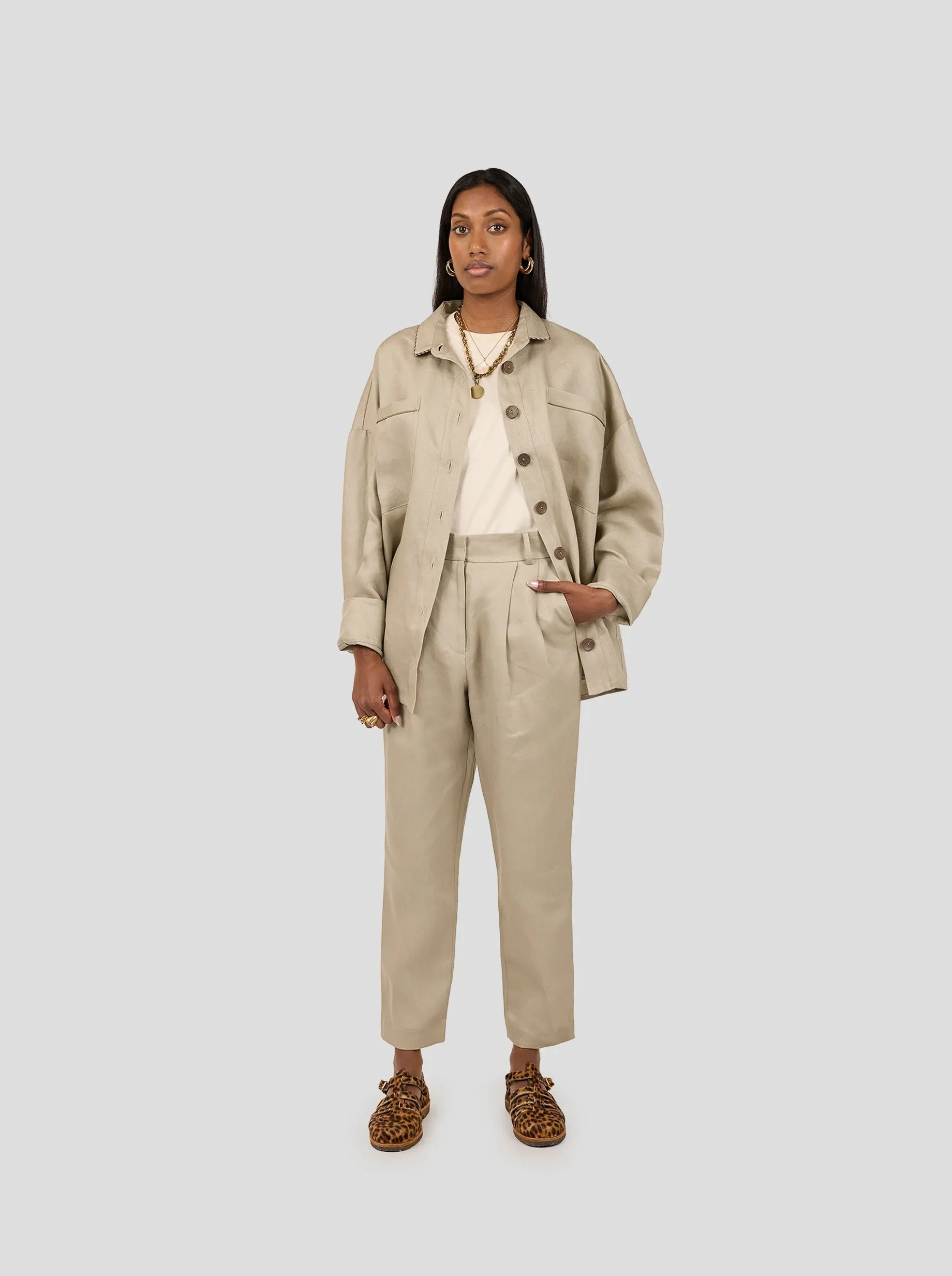Chemise Astree en lin sable