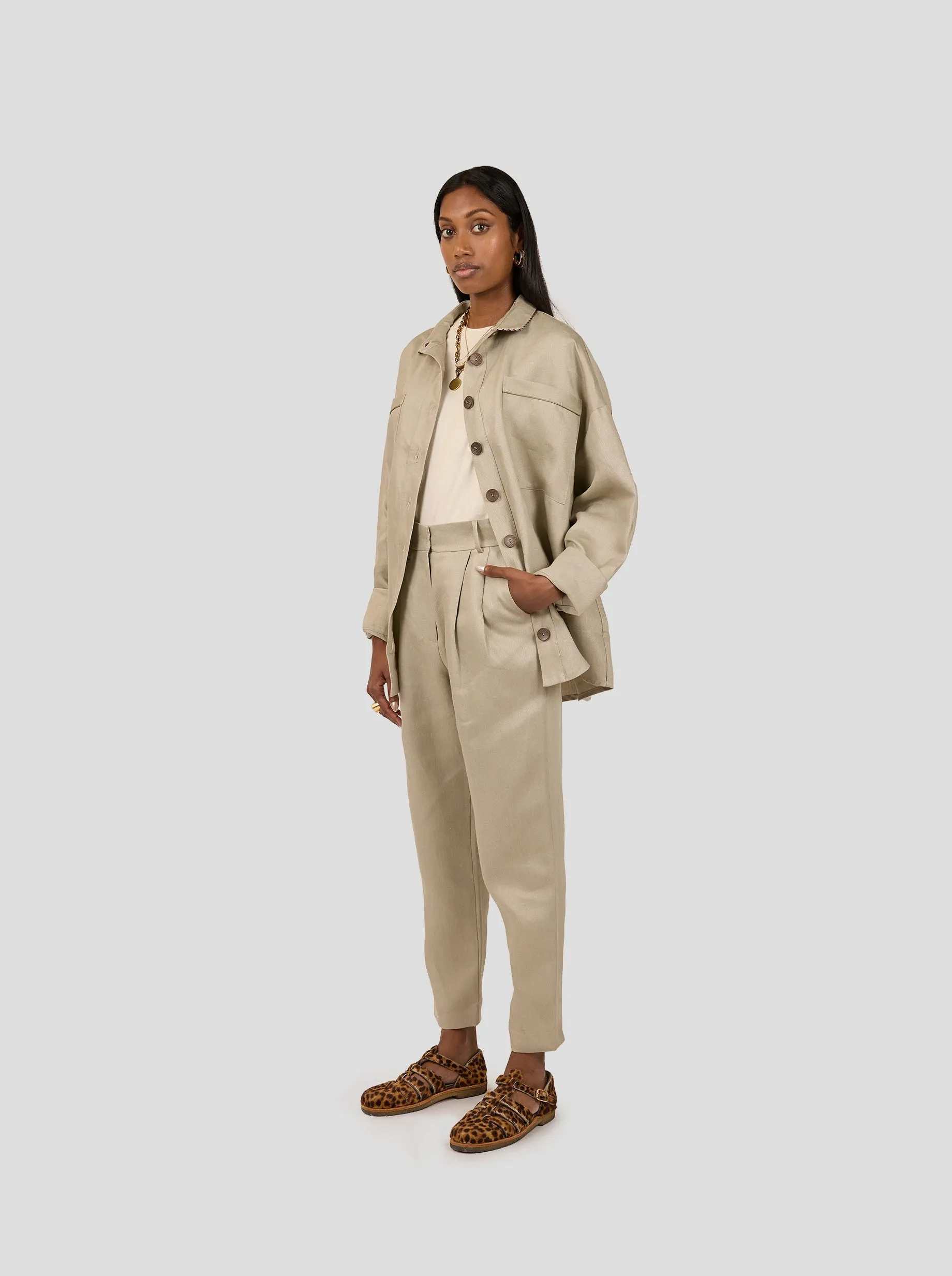 Chemise Astree en lin sable