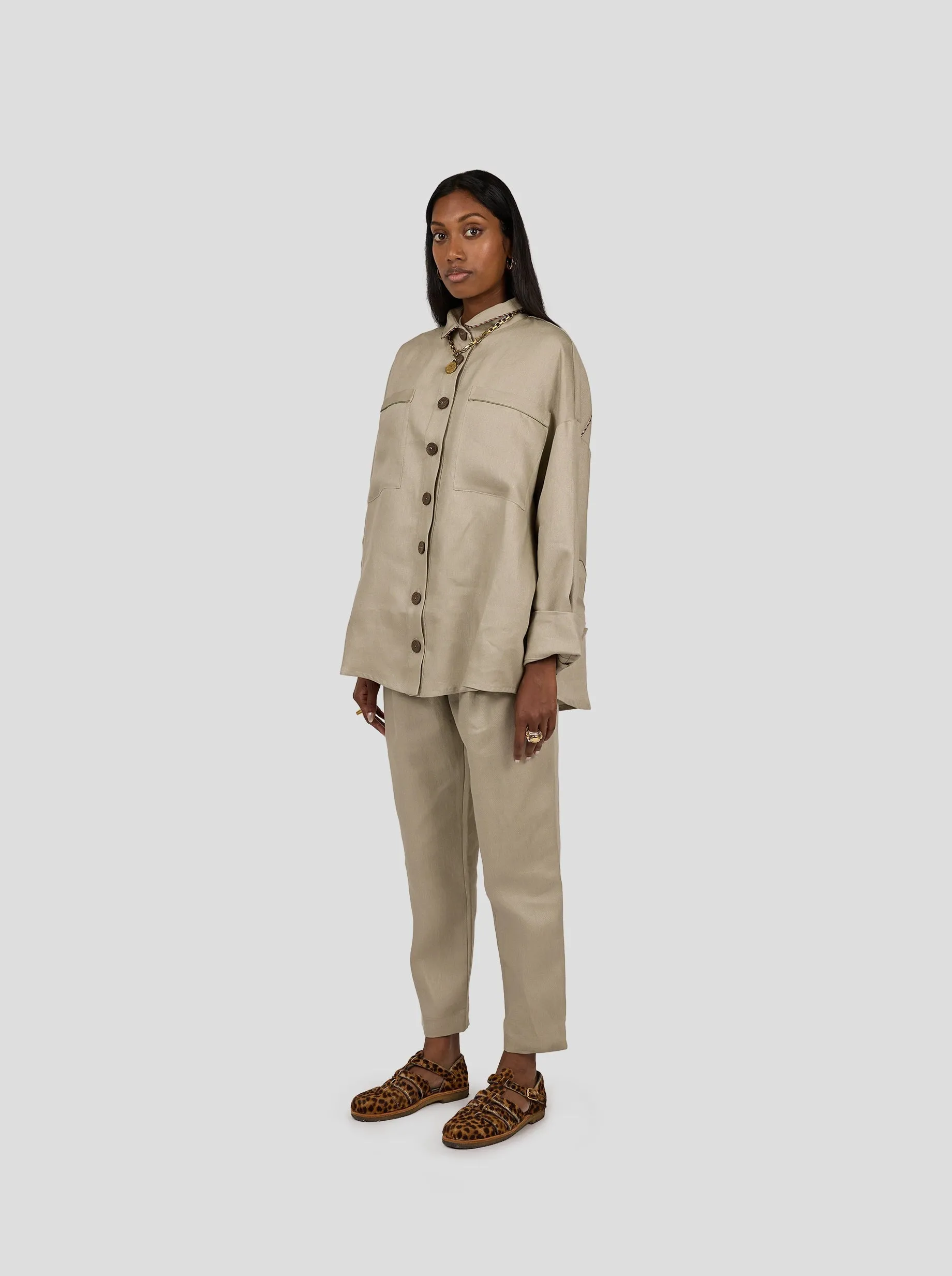 Chemise Astree en lin sable
