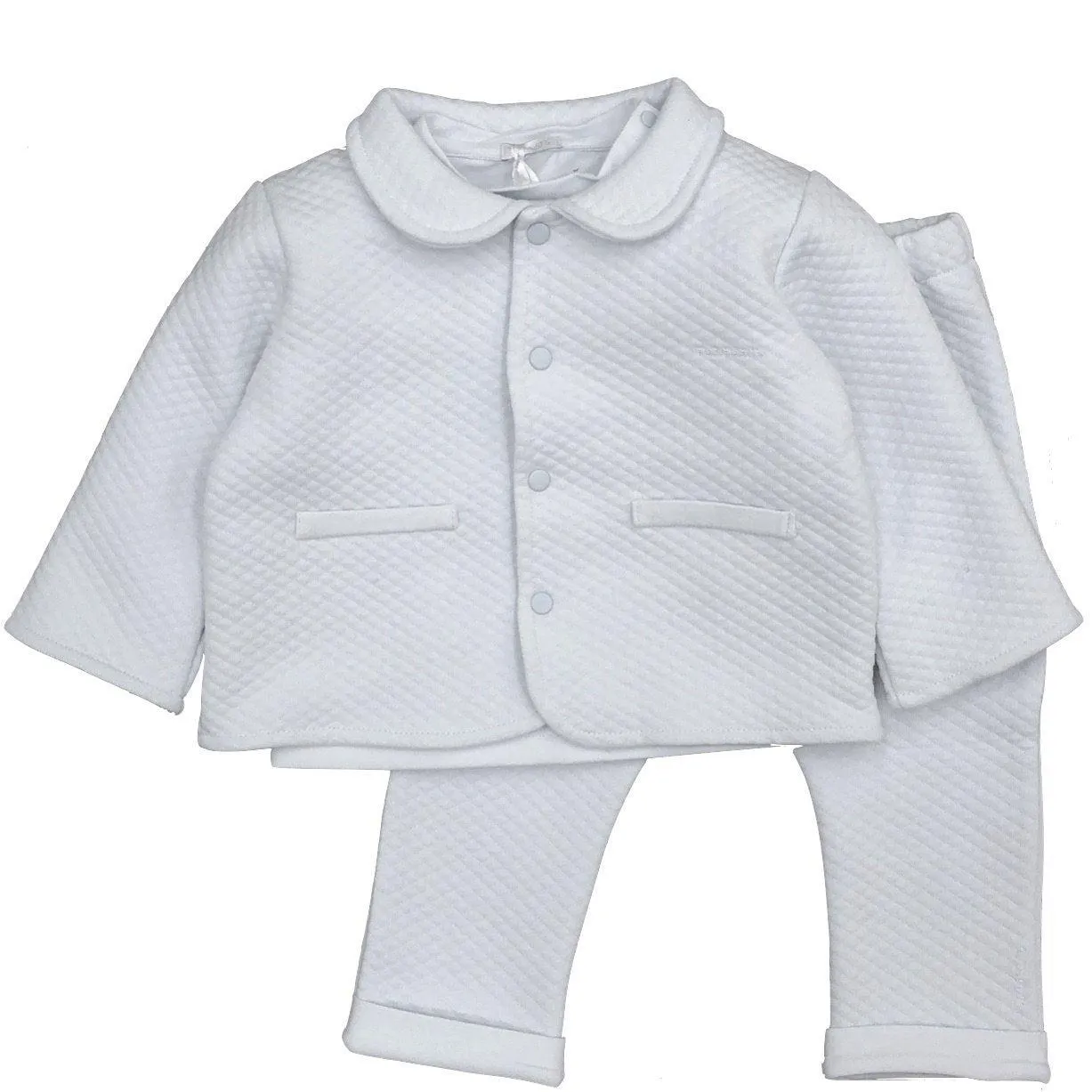 Ensemble 3 pièces en gaufre pour bébé garçon