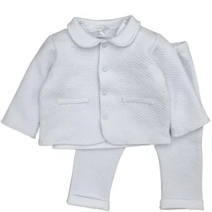 Ensemble 3 pièces en gaufre pour bébé garçon