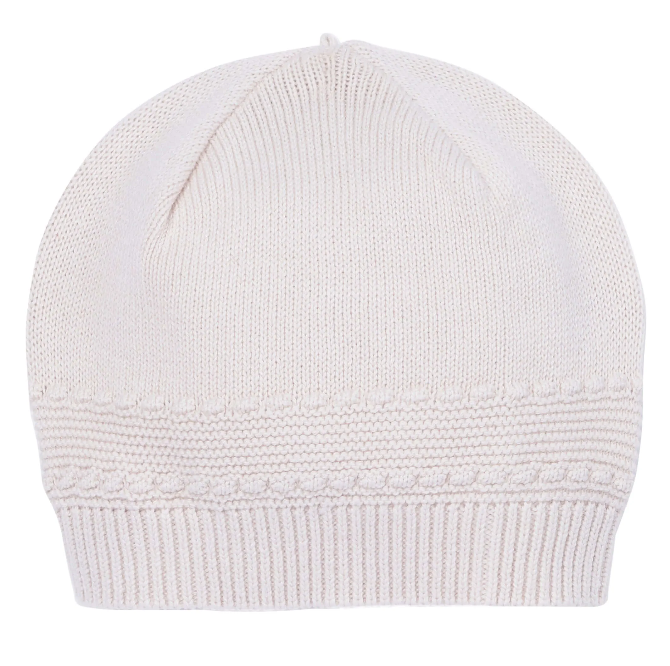 Ensemble en tricot beige et bonnet pour bébé garçon