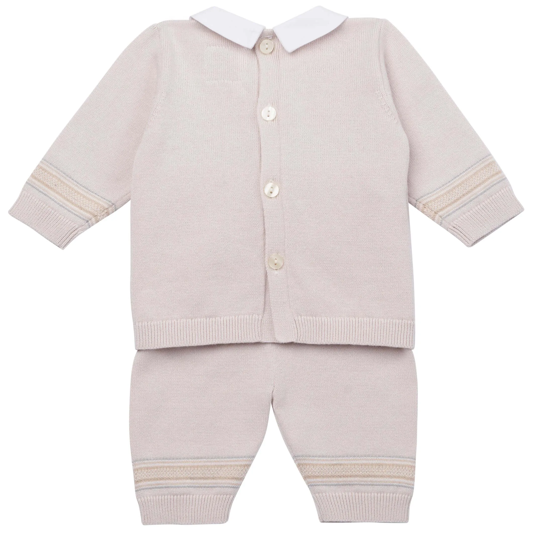Ensemble tricoté beige pour bébé garçon