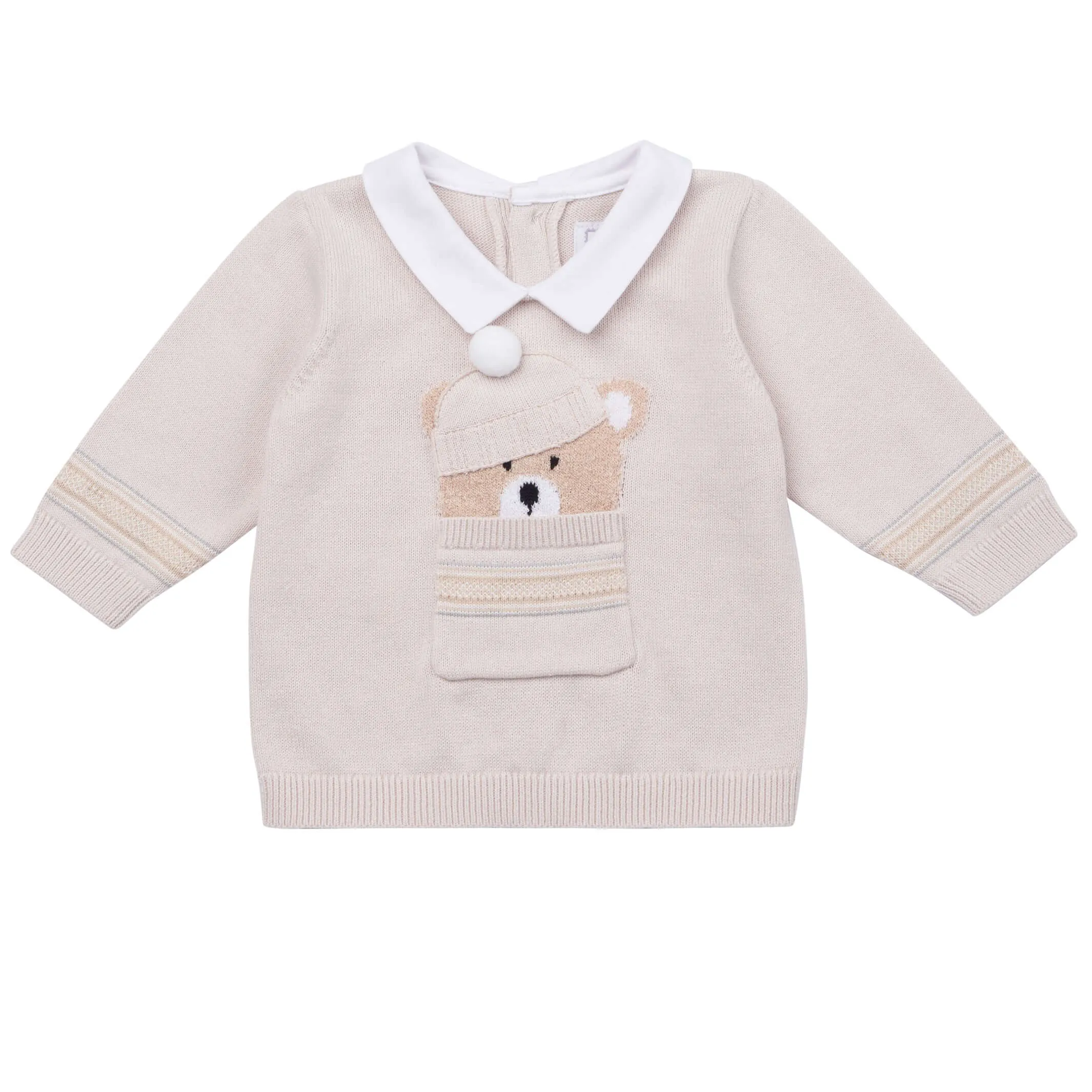 Ensemble tricoté beige pour bébé garçon
