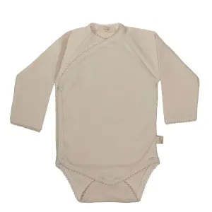 Bodysuit et pantalon bio beige pour bébé garçon