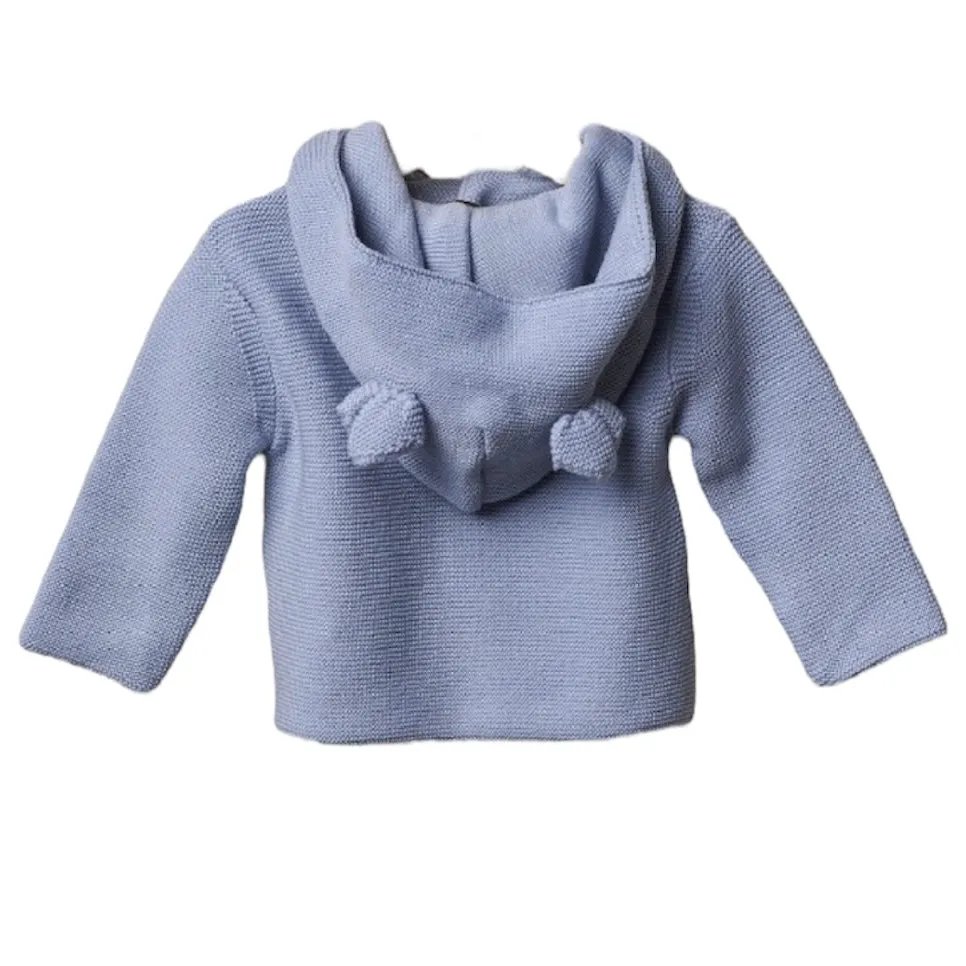 Veste en tricot teddy bleu pour bébé garçon