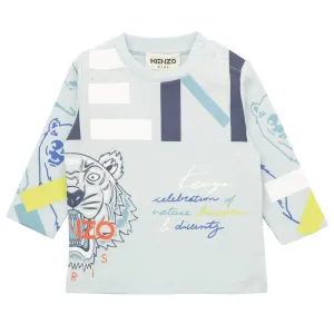 T-shirt à manches longues bleu pour bébé garçon
