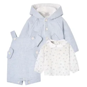 Ensemble 3 pièces bleu craie pour bébé garçon