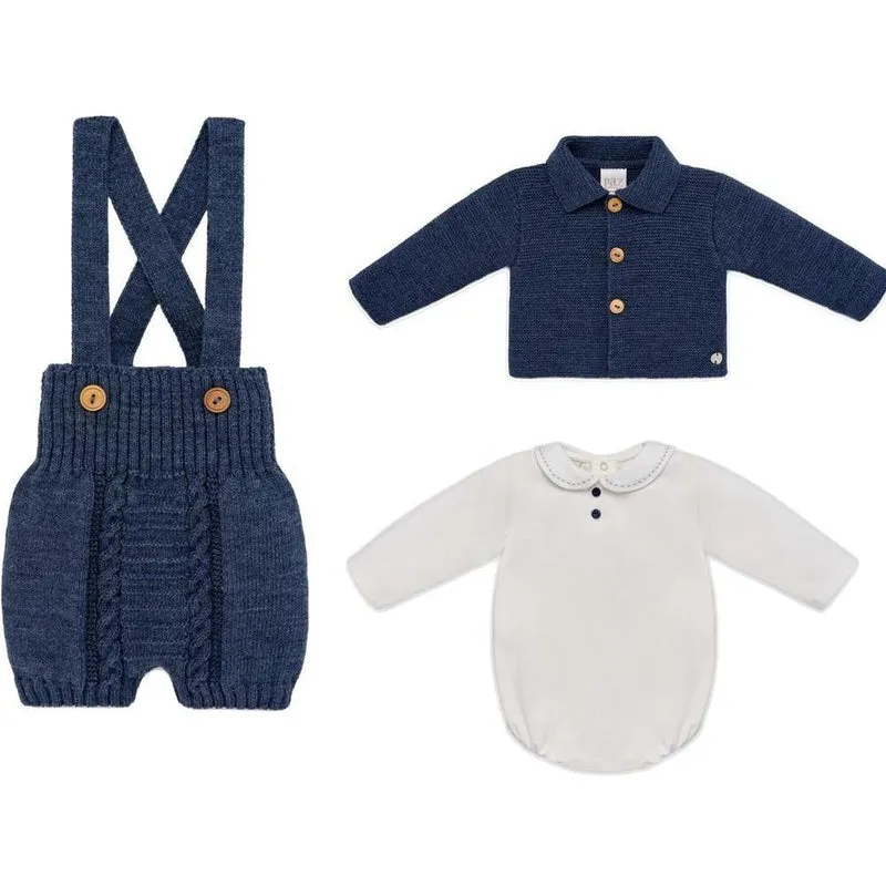 Ensemble 3 pièces 'Orion' bleu cobalt pour bébé garçon