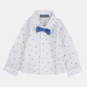 Chemise en coton pour bébé garçon – Blanc cassé
