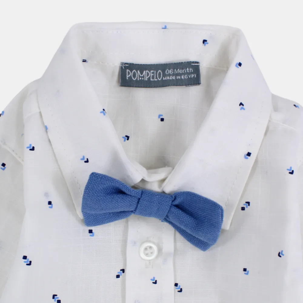 Chemise en coton pour bébé garçon – Blanc cassé