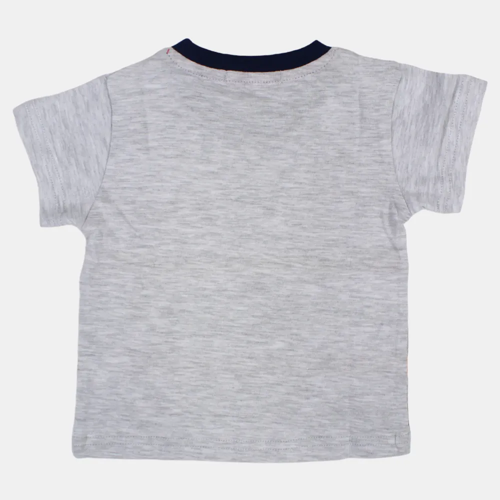 T-shirt en coton à manches courtes pour bébé garçon avec un design amusant