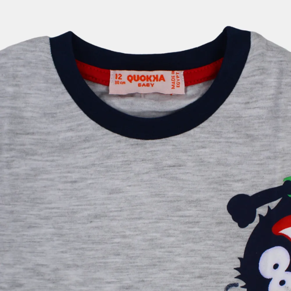 T-shirt en coton à manches courtes pour bébé garçon avec un design amusant