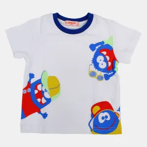 T-shirt en coton à manches courtes pour bébé garçon avec un design amusant