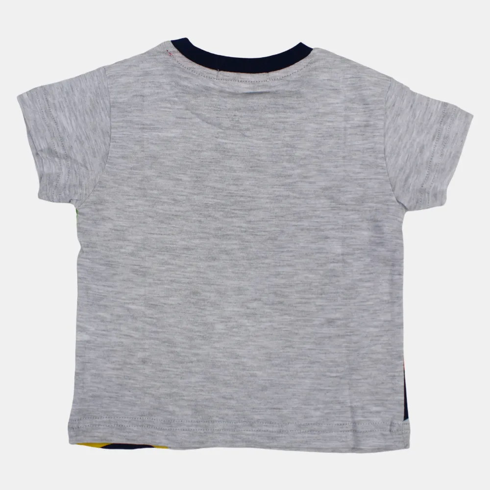 T-shirt en coton à manches courtes pour bébé garçon avec un design amusant