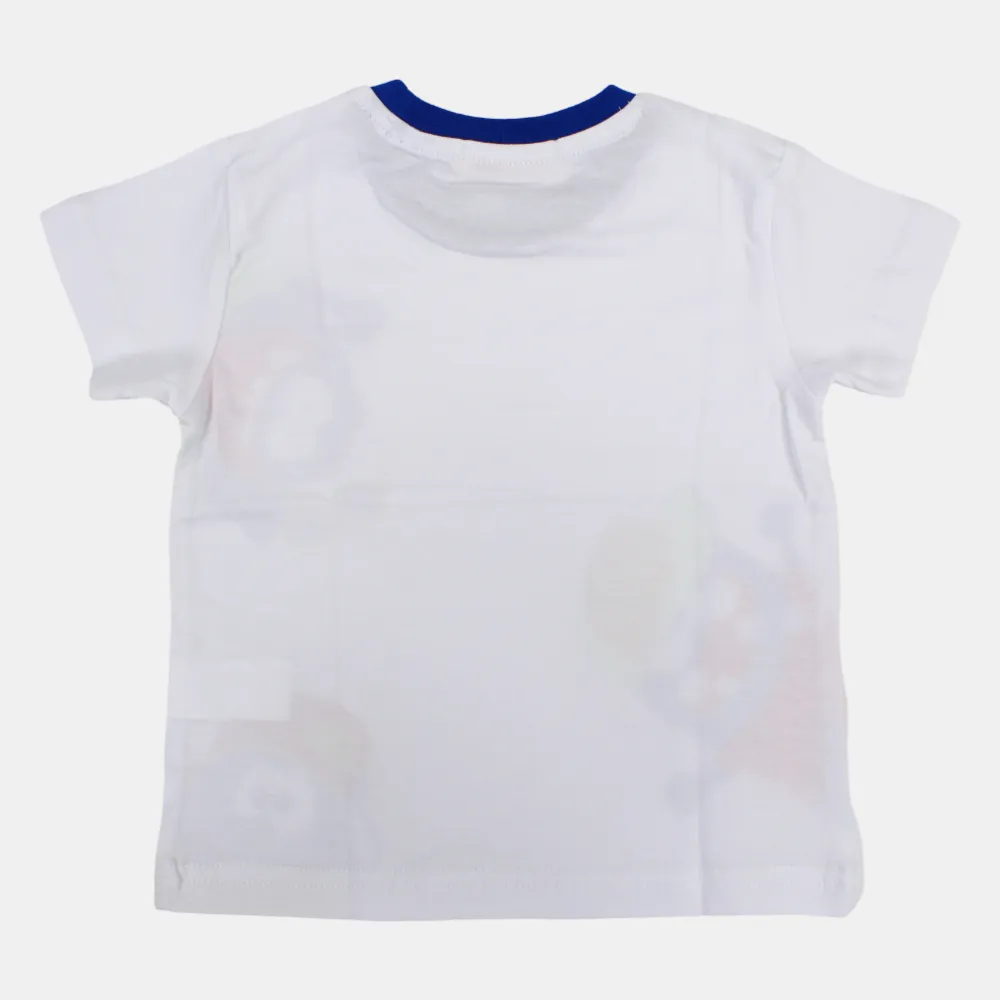 T-shirt en coton à manches courtes pour bébé garçon avec un design amusant
