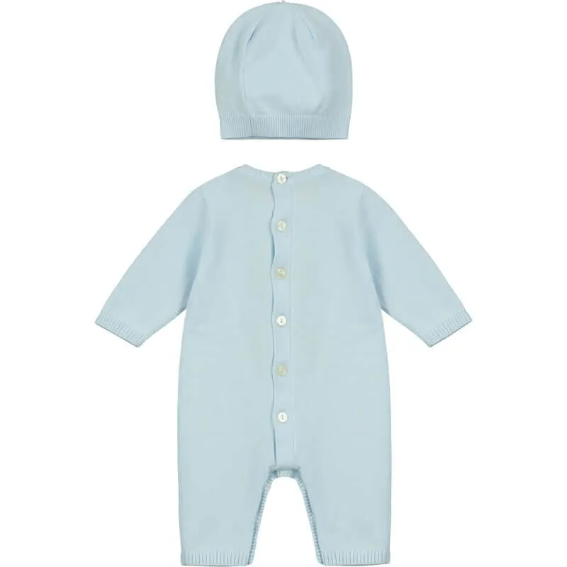 Ensemble tricoté bleu Easton pour bébé garçon