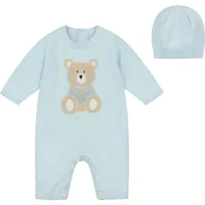 Ensemble tricoté bleu Easton pour bébé garçon