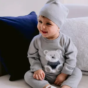 Ensemble tricoté gris Easton pour bébé garçon