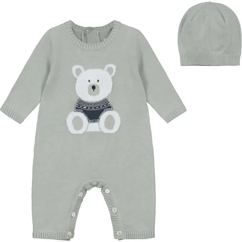 Ensemble tricoté gris Easton pour bébé garçon