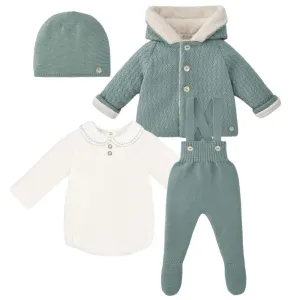 Ensemble 4 pièces vert pour bébé garçon