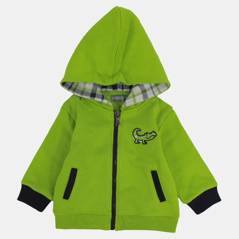 Veste à capuche crocodile verte pour bébé garçon