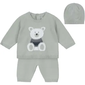 Ensemble tricoté Enzo gris pour bébé garçon